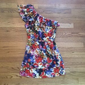 Silk Anthro mini dress by Postella. Size petite